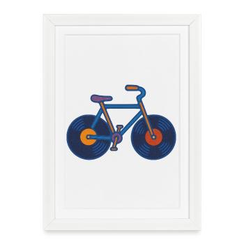 Vinyl Cycle Echo - Framed poster (27 × 37 cm) - white - Front