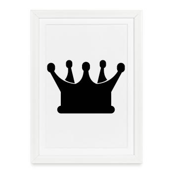 Crown - Framed poster (27 × 37 cm) - white - Front