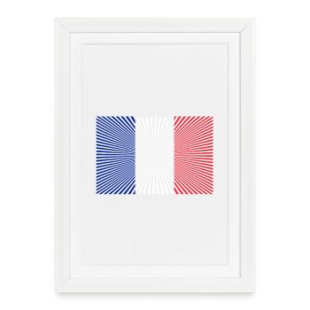 French Flag Ray Effect - Framed poster (27 × 37 cm) - white - Front