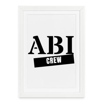 Abi Crew - Année de remise des diplômes de l’Abitur Voyage de l’Abitur - Affiche encadrée (27 × 37 cm) - blanc - Devant