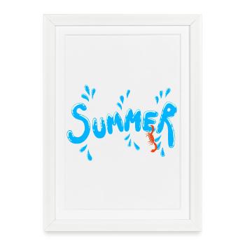 Splish Splash 2 - Framed poster (27 × 37 cm) - white - Front