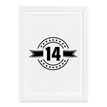 14 - Framed poster (27 × 37 cm) - white - Front