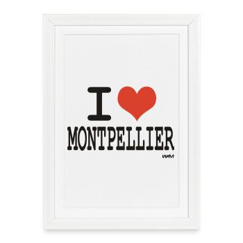 i love montpellier - I love montpellier - Framed poster (27 × 37 cm) - white - Front