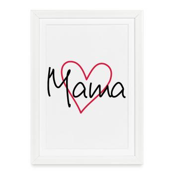 Heart mom - Framed poster (27 × 37 cm) - white - Front