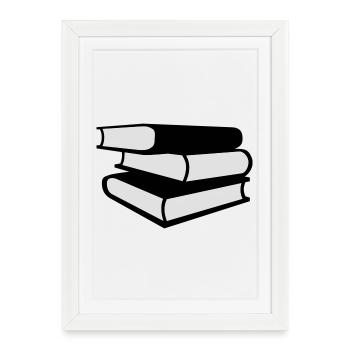 Livres - Affiche encadrée (27 × 37 cm) - blanc - Devant