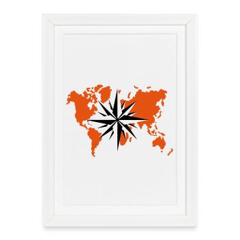 welt_1 - Affiche encadrée (27 × 37 cm) - blanc - Devant