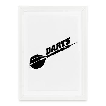 jeu de fléchettes - Affiche encadrée (27 × 37 cm) - blanc - Devant