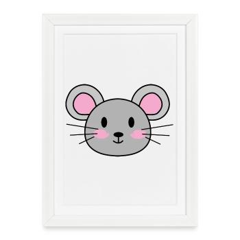 Souris - Affiche encadrée (27 × 37 cm) - blanc - Devant