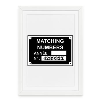Matching Numbers - Affiche encadrée (27 × 37 cm) - blanc - Devant