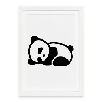 Panda câlin - Affiche encadrée (27 × 37 cm) - blanc - Devant