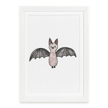 Bat Phantom Illustration - Framed poster (27 × 37 cm) - white - Front