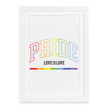 Pride. Love is Love - Framed poster (27 × 37 cm) - white - Front