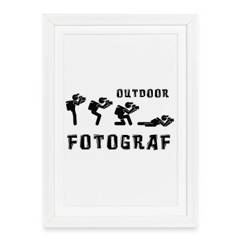 Outdoor Fotograf - Gerahmtes Poster (27 × 37 cm) - Weiß - Vorne