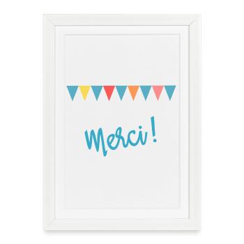 MERCI. MAÎTRESSE. MAÎTRE. MERCI MAÎTRESSE - Affiche encadrée (27 × 37 cm) - blanc - Devant