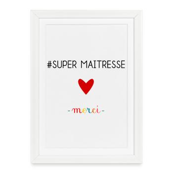 THANK YOU. MISTRESS. MASTER. THANK YOU MISTRESS - Framed poster (27 × 37 cm) - white - Front