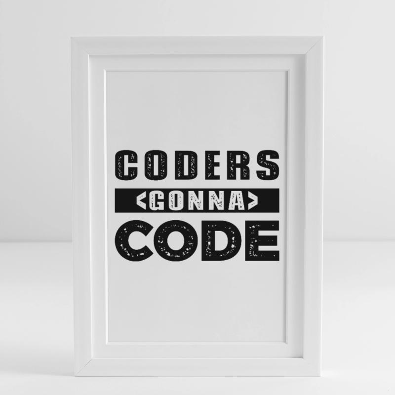 Coders going to Code Framed poster (27 × 37 cm)