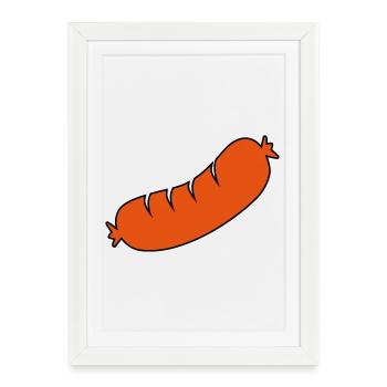 Bratwurst - Affiche encadrée (27 × 37 cm) - blanc - Devant