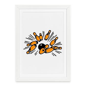Cône - Affiche encadrée (27 × 37 cm) - blanc - Devant