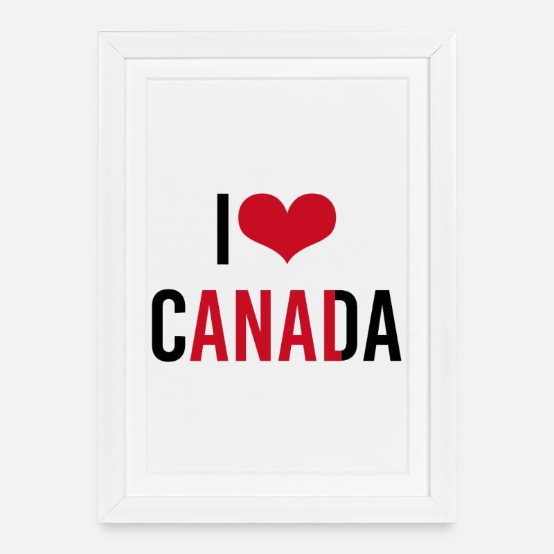 I love Canada - Framed poster (27 × 37 cm) - white