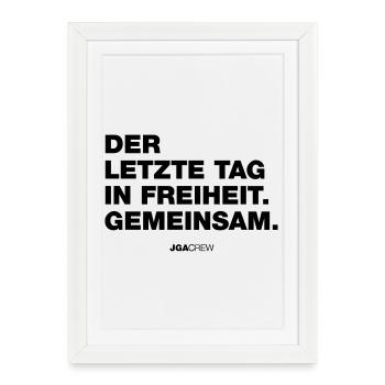 Enterrement de vie de garçon : Le dernier jour en liberté (Bachelor Crew) - Affiche encadrée (27 × 37 cm) - blanc - Devant