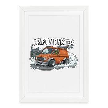 Monstre de dérive - Affiche encadrée (27 × 37 cm) - blanc - Devant