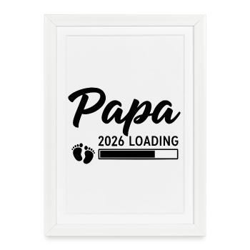 Papa 2026 Loading - Framed poster (27 × 37 cm) - white - Front