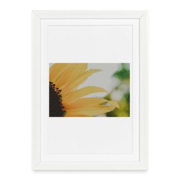 Tournesol Gros plan Jaune Orange - Affiche encadrée (27 × 37 cm) - blanc - Devant