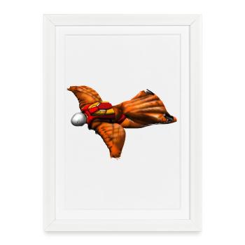 Combinaison ailée - Affiche encadrée (27 × 37 cm) - blanc - Devant