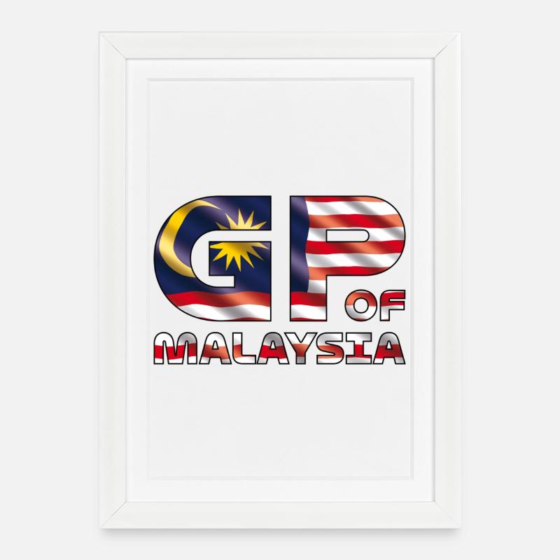 malaysia_gp - Affiche encadrée (27 × 37 cm) - blanc