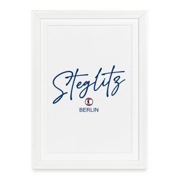 Steglitz - Berlin Flag - Berlin Bear - Framed poster (27 × 37 cm) - white - Front