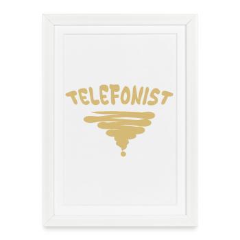 Occupation: Telephone operator - Framed poster (27 × 37 cm) - white - Front