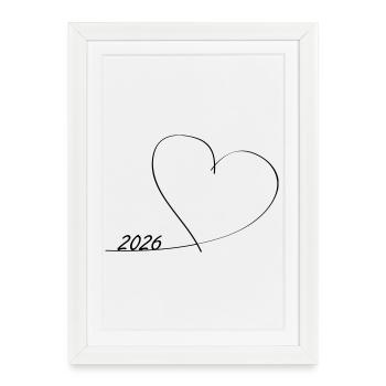 I love the New Year 2026 - Framed poster (27 × 37 cm) - white - Front