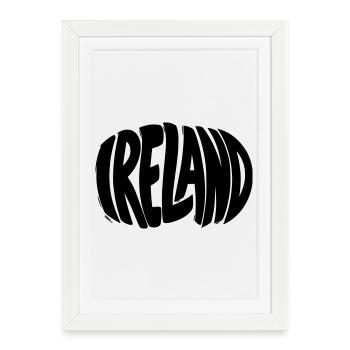 Lettrage Irlande - Irlande - Affiche encadrée (27 × 37 cm) - blanc - Devant