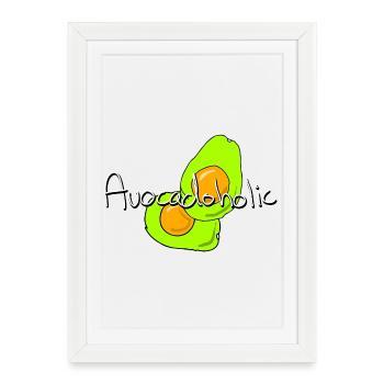 Avocat accro à l’avocat - Affiche encadrée (27 × 37 cm) - blanc - Devant