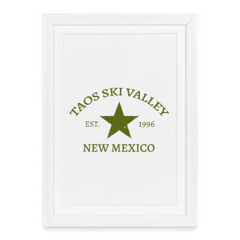 Taos Ski Valley - Nouveau-Mexique - États-Unis - Amérique - Affiche encadrée (27 × 37 cm) - blanc - Devant