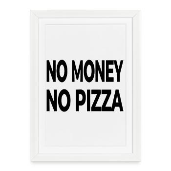 Pizza - Affiche encadrée (27 × 37 cm) - blanc - Devant