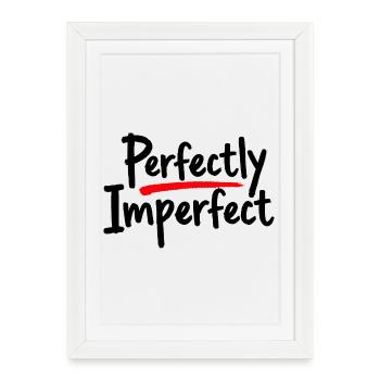 Déclaration parfaitement imparfaite pour l’amour de soi - Affiche encadrée (27 × 37 cm) - blanc - Devant