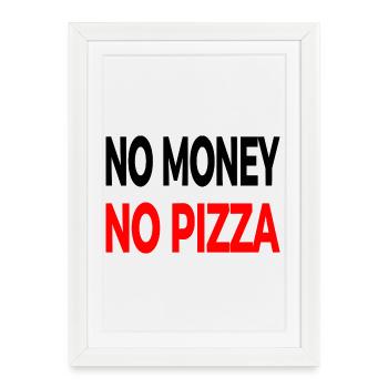 Pizza - Affiche encadrée (27 × 37 cm) - blanc - Devant