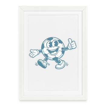 Football Pop Art - Framed poster (27 × 37 cm) - white - Front