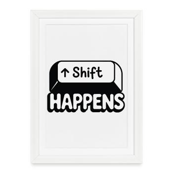 Le changement a lieu - Affiche encadrée (27 × 37 cm) - blanc - Devant