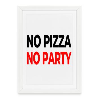 Pizza - Affiche encadrée (27 × 37 cm) - blanc - Devant