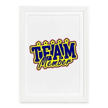 Team Member - Framed poster (27 × 37 cm) - white - Front