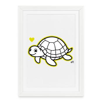 Max_the_turtle - Framed poster (27 × 37 cm) - white - Front