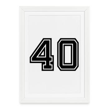 40 - Framed poster (27 × 37 cm) - white - Front