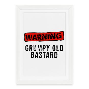 Warning Stamp Red - Framed poster (27 × 37 cm) - white - Front