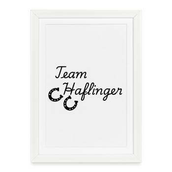 Team Haflinger - Framed poster (27 × 37 cm) - white - Front