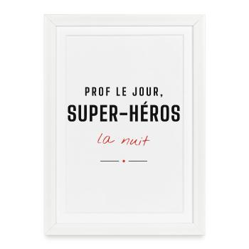 Super-Héros Nocturne: La Nuit - Affiche encadrée (27 × 37 cm) - blanc - Devant