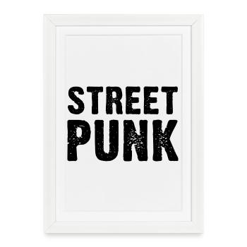 Punk de rue - Affiche encadrée (27 × 37 cm) - blanc - Devant