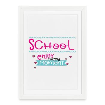 School - Framed poster (27 × 37 cm) - white - Front