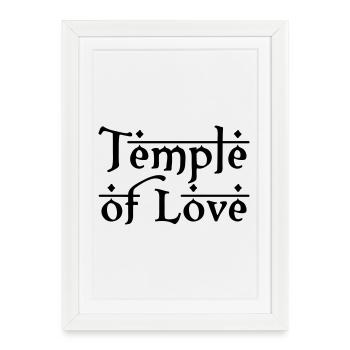 TEMPLE DE L’AMOUR Liebe Tempel - Affiche encadrée (27 × 37 cm) - blanc - Devant